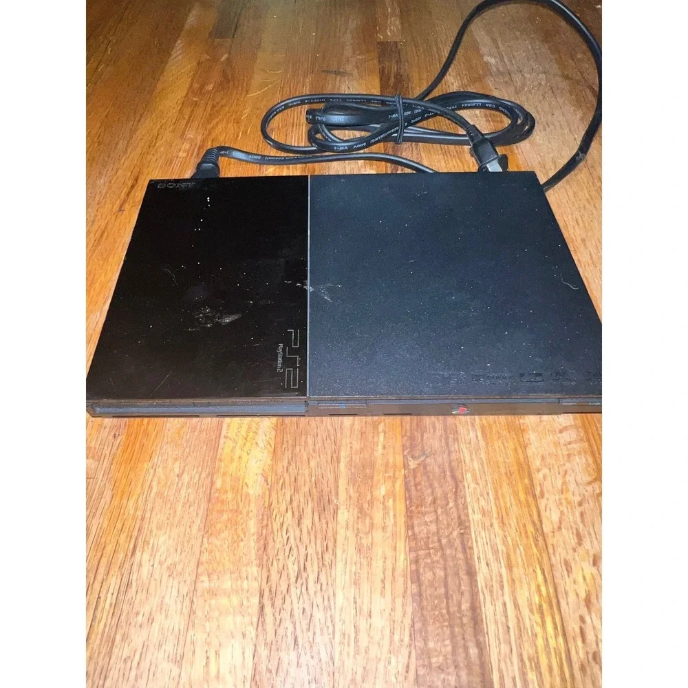 Sony PlayStation 2 PS2 Slim Charcoal Black Console SCPH-90001 with Power Cord